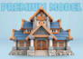 create low poly 3d game assets, buildings, and props for unity and ue